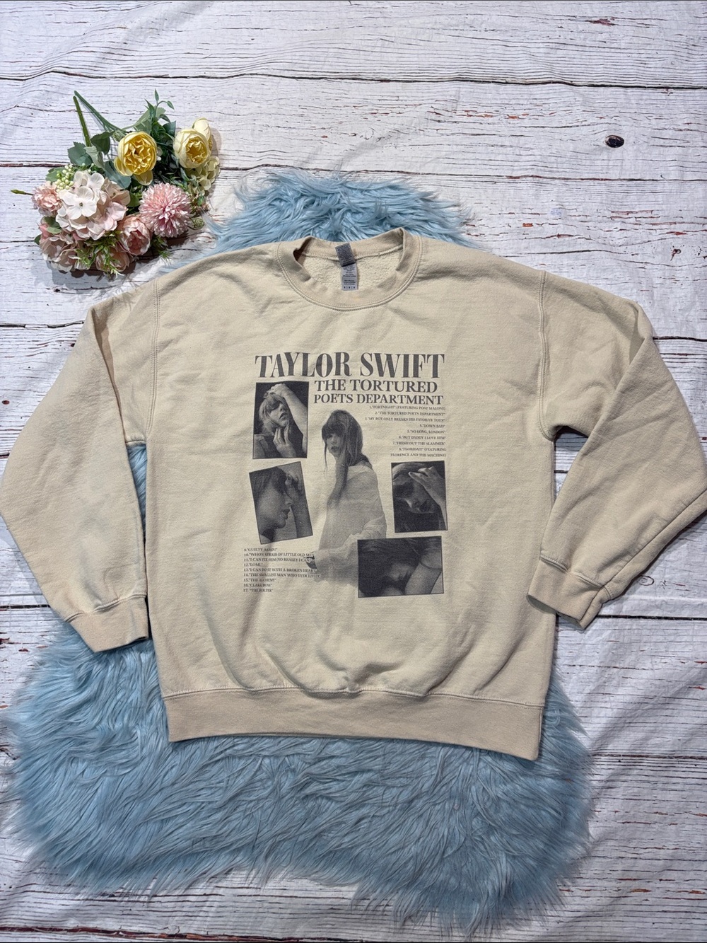 Taylor Swift Tortured Poets Department Graphic Crewneck Sweatshirt